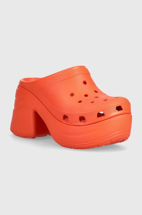 Crocs Natikače Crocs Siren Clog za žene, boja: narančasta, s debelom potpeticom, 208547