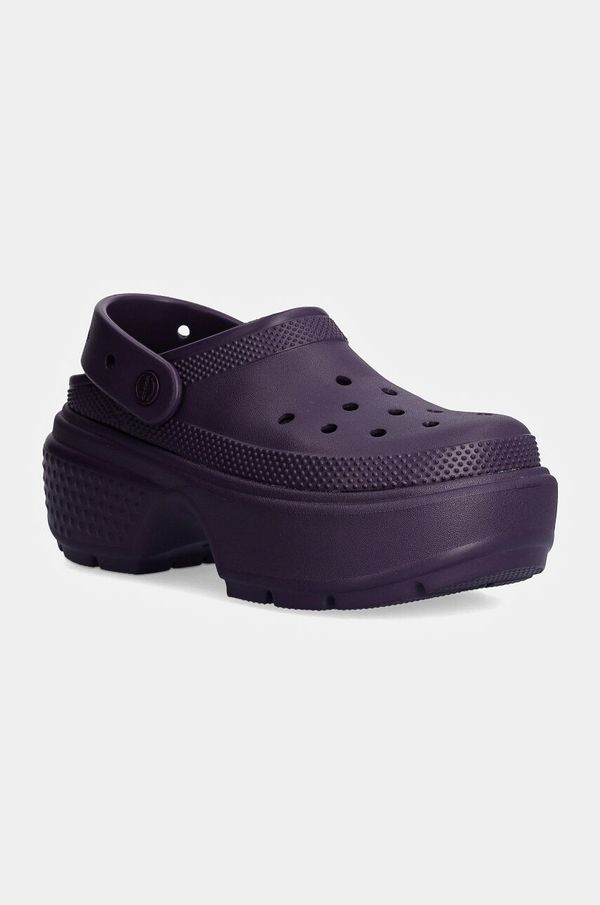 Crocs Natikače Crocs Stomp Clog za žene, boja: ljubičasta, s platformom, 209347