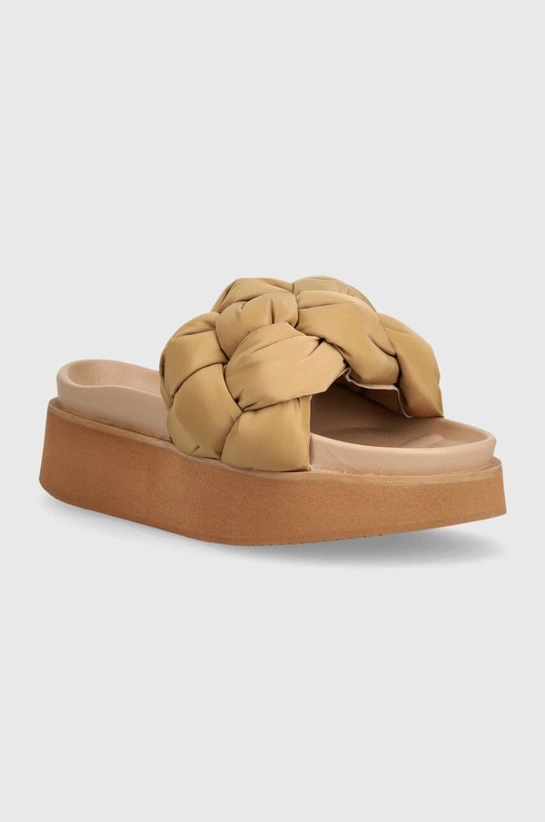 Inuikii Natikače Inuikii Puffer Braided za žene, boja: bež, s platformom, 70103-177