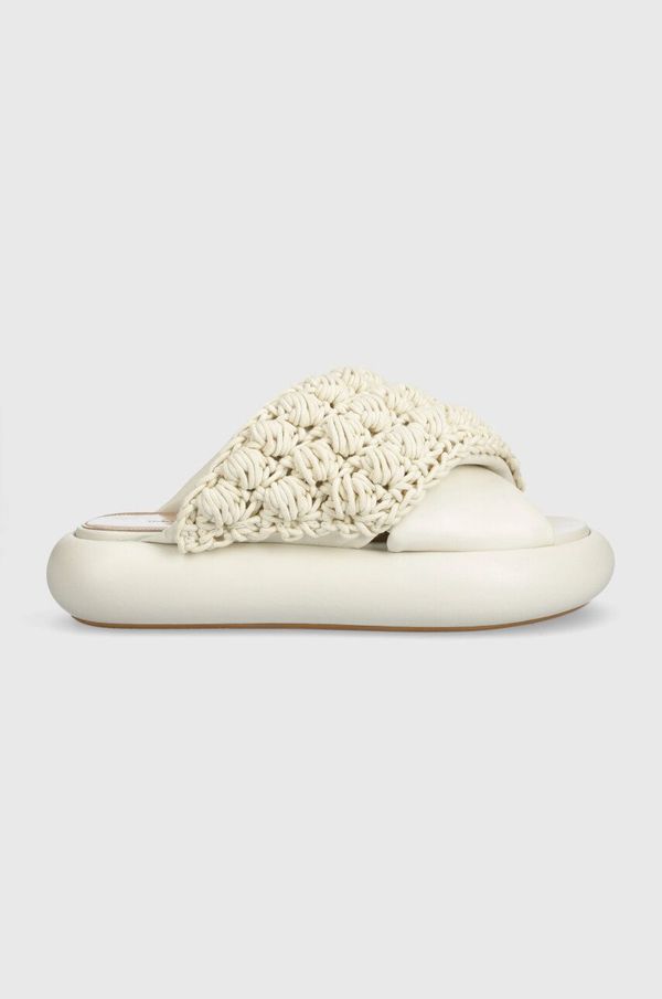 JW Anderson Natikače JW Anderson Crochet Twister za žene, boja: bež, s platformom, ANW42027A