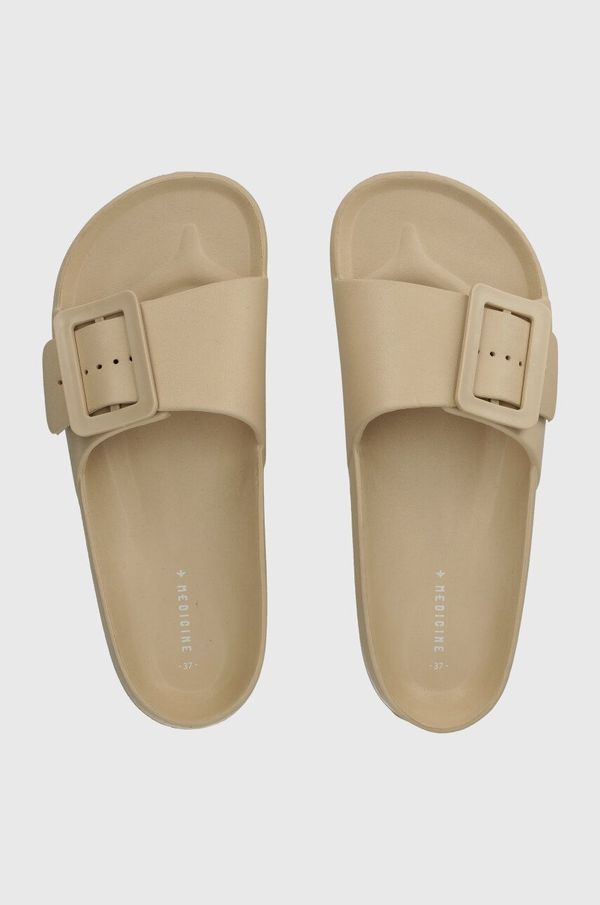 Medicine Natikače Medicine za žene, boja: bež, s platformom