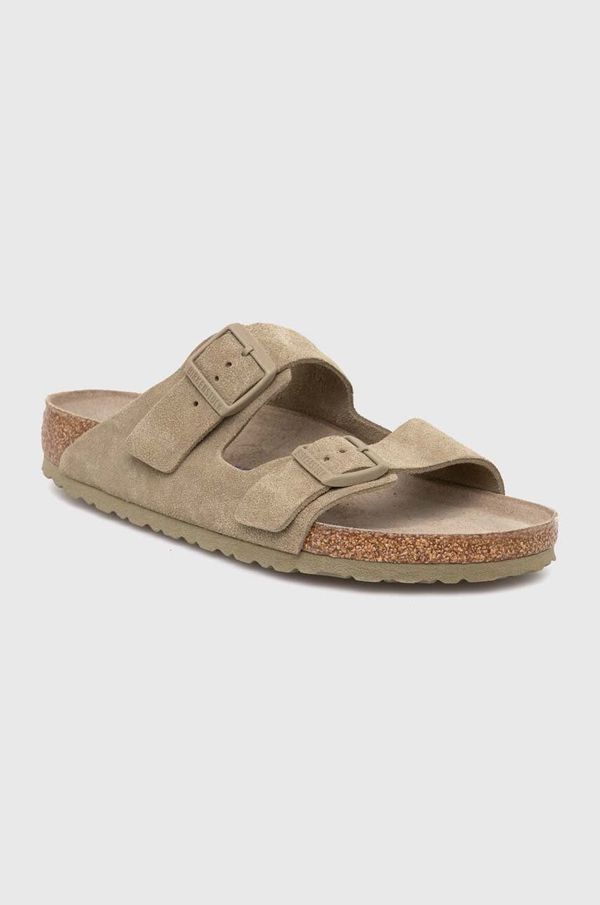 Birkenstock Natikače od brušene kože Birkenstock Arizona SFB za žene, boja: zelena, 1019045