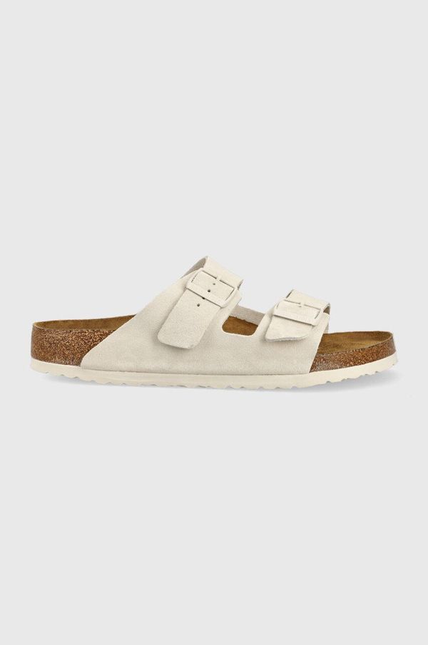 Birkenstock Natikače od brušene kože Birkenstock Arizona za muškarce, boja: siva, 1024554-lgrey