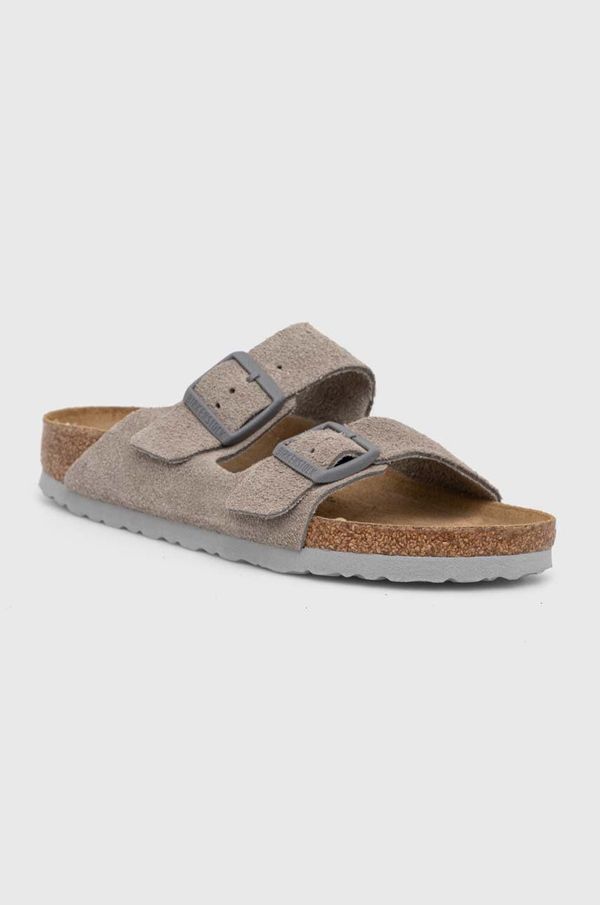 Birkenstock Natikače od brušene kože Birkenstock Arizona za žene, boja: siva, 1027687
