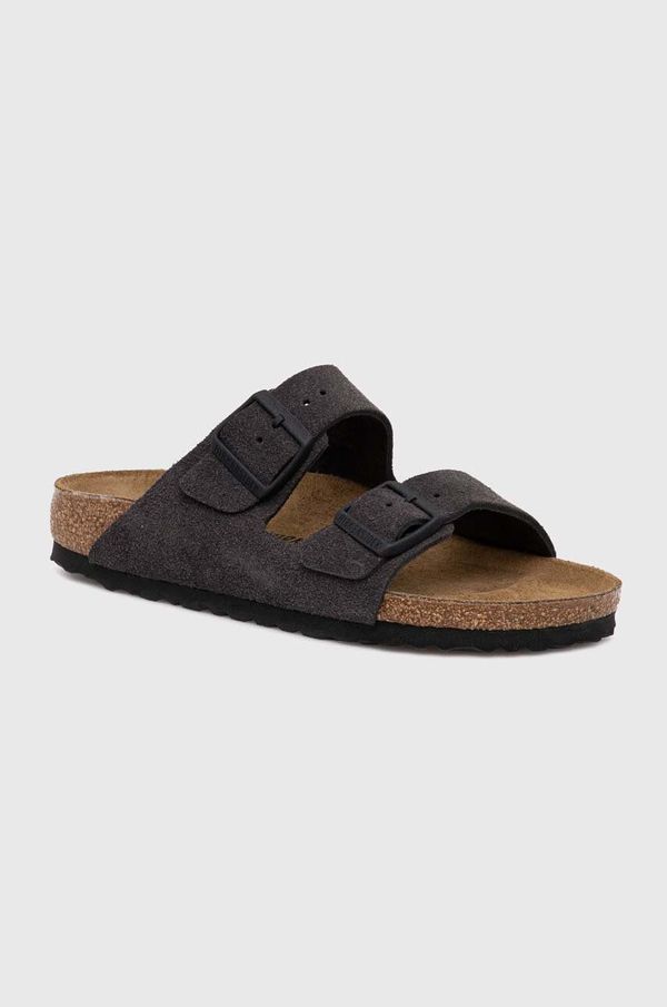 Birkenstock Natikače od brušene kože Birkenstock Arizona za žene, boja: siva, 1028592