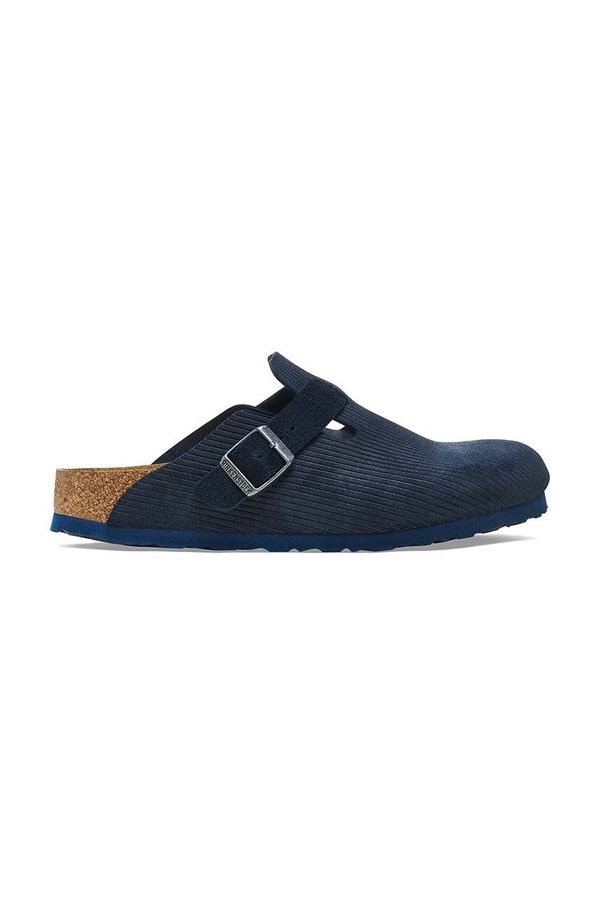 Birkenstock Natikače od brušene kože Birkenstock Boston Corduroy za muškarce, boja: tamno plava, 1026108