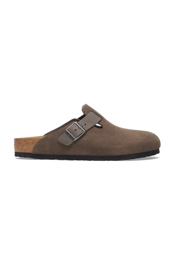 Birkenstock Natikače od brušene kože Birkenstock Boston za muškarce, boja: zelena, 1029210