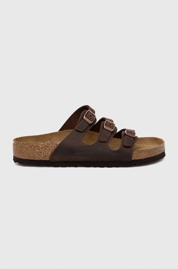 Birkenstock Natikače od brušene kože Birkenstock FLORIDA za žene, boja: smeđa, 53901