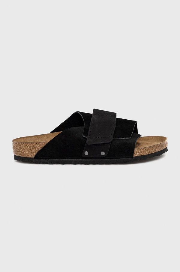 Birkenstock Natikače od brušene kože Birkenstock Kyoto za muškarce, boja: crna