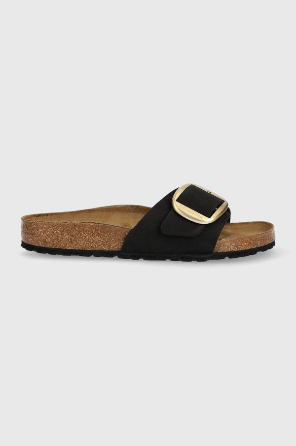 Birkenstock Natikače od brušene kože Birkenstock MADRID BIG BUCKLE za žene, boja: crna, 1023342