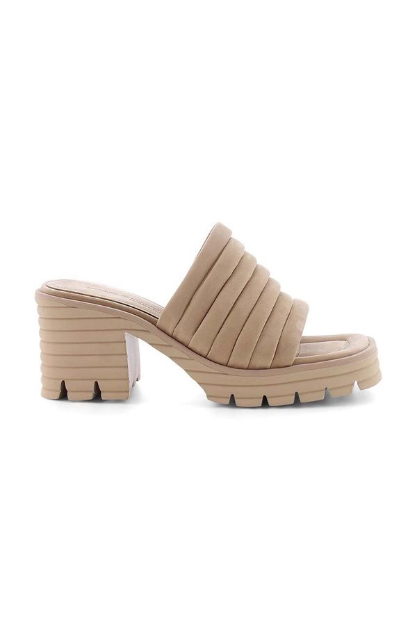 Kennel & Schmenger Natikače od brušene kože Kennel & Schmenger Fire za žene, boja: bež, s debelom petom, 91-53530