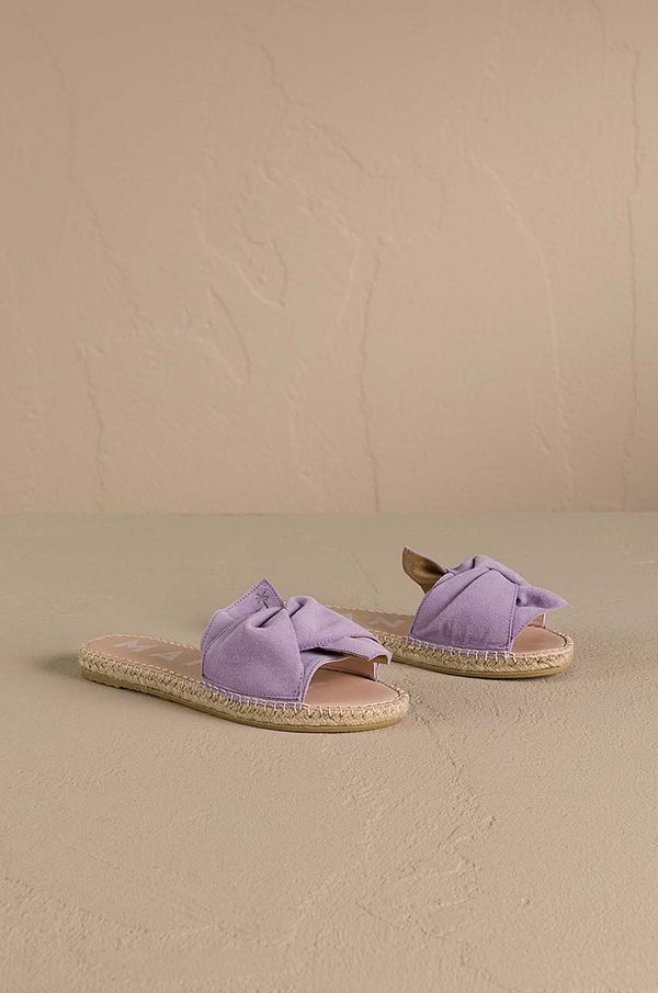 Manebi Natikače od brušene kože Manebi Hamptons Sandals With Knot za žene, boja: ljubičasta, W 1.3 JK