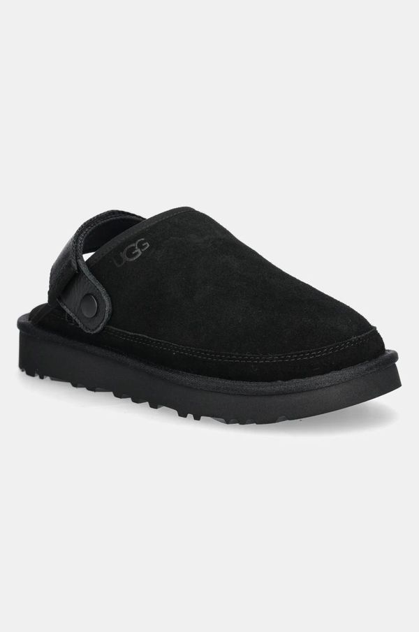 Ugg Natikače od brušene kože UGG Goldencoast Clog II za muškarce, boja: crna, 1166915-BLK
