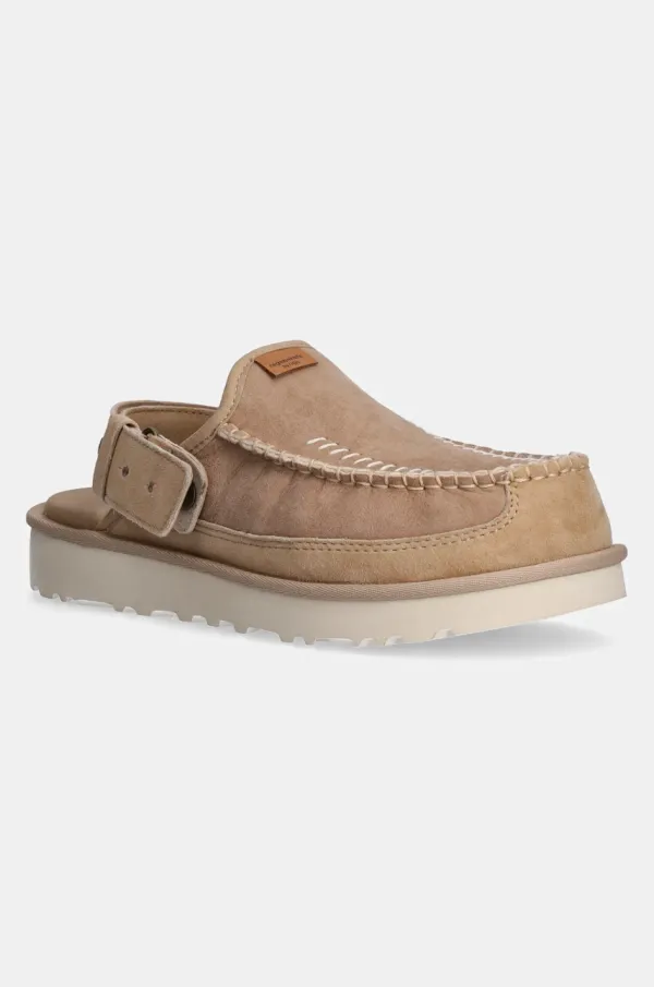 Ugg Natikače od brušene kože UGG Goldencoast Clog Regenerate za muškarce, boja: bež, 1169491-SAN