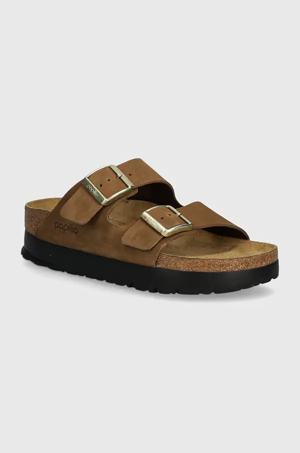 Birkenstock Natikače od nubuk kože Birkenstock Arizona Platform Flex Birkenstock x Papillio