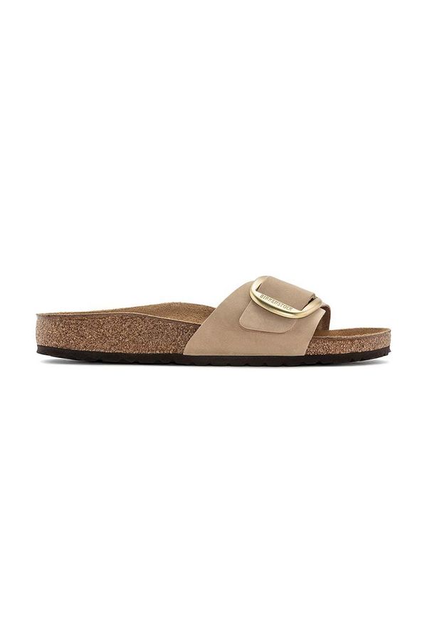 Birkenstock Natikače od nubuk kože Birkenstock Madrid Big Buckle boja: bež, 1024009