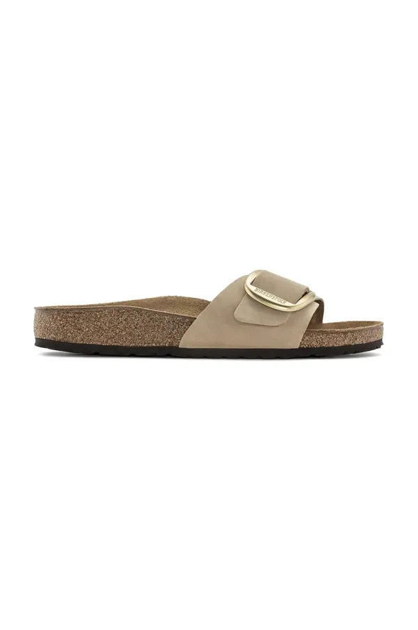 Birkenstock Natikače od nubuk kože Birkenstock Madrid Big Buckle boja: bež, 1024140