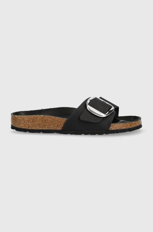 Birkenstock Natikače od nubuk kože Birkenstock Madrid Big Buckle boja: crna, 1006523