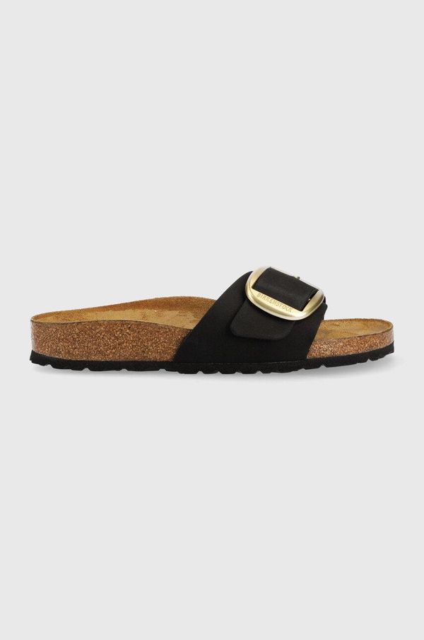 Birkenstock Natikače od nubuk kože Birkenstock Madrid Big Buckle boja: crna, 1023373