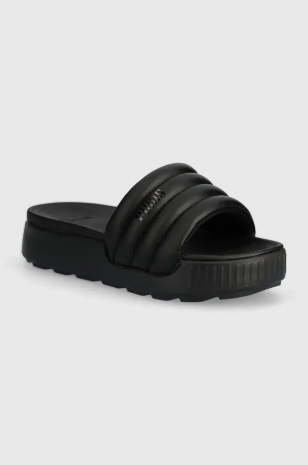 Puma Natikače Puma Karmen Slide Puffy za žene, boja: crna, s platformom, 395399