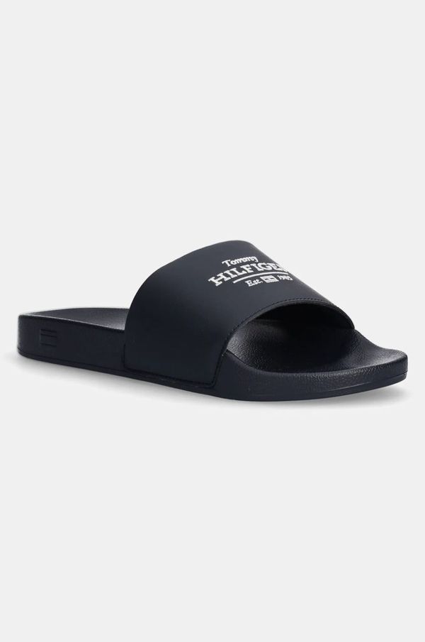 Tommy Hilfiger Natikače Tommy Hilfiger EMBROID HILFIGER 85 POOL SLIDE za muškarce, boja: tamno plava, FM0FM05342