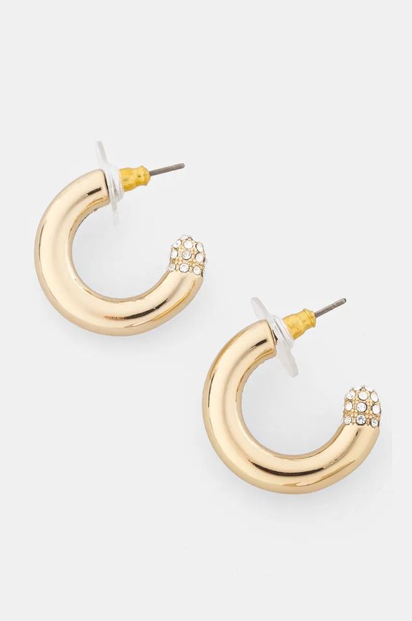 DKNY Naušnice Dkny PE 23MM PAVE C HOOP 04G00638