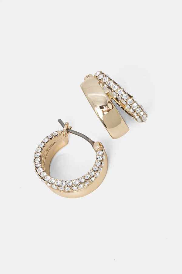 Lauren Ralph Lauren Naušnice Lauren Ralph Lauren PE 14MM PAVE SPLIT HOOP 14G00867