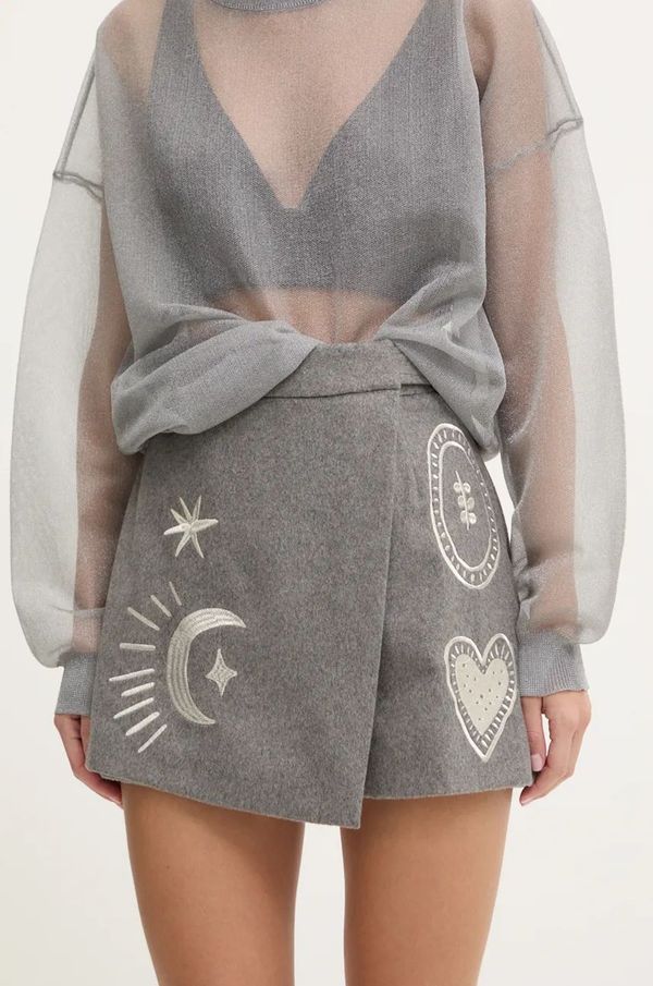 Never Fully Dressed Never Fully Dressed Midnight Romance Skort boja: siva, s aplikacijom, visoki struk, NFDSK355