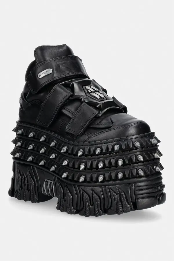 New Rock New Rock CRUST NEGRO NEGRO, FIRE CASCO tenisice za žene od kože