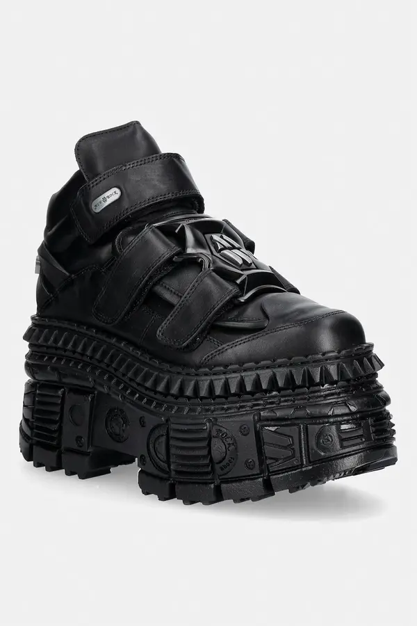 New Rock New Rock CRUST NEGRO NEGRO, TANK CASCO obuća za žene od kože