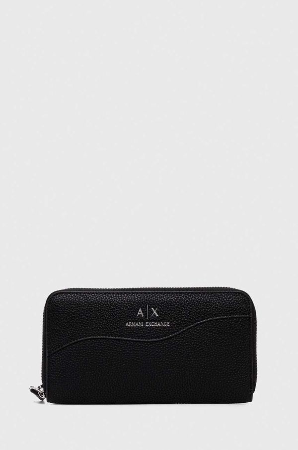 Armani Exchange Novčanik Armani Exchange za žene, boja: crna