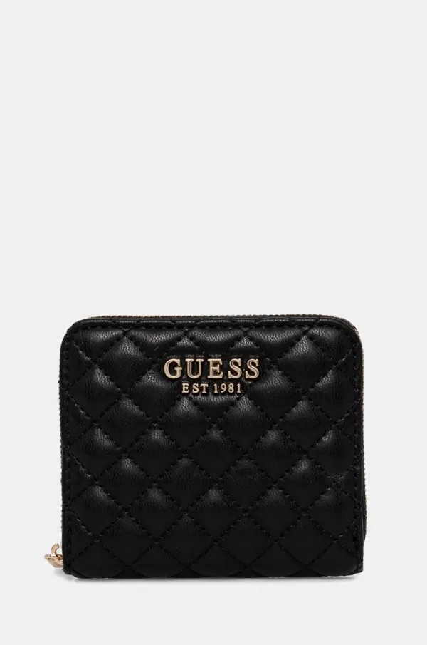Guess Novčanik Guess ECO RIANEE za žene, boja: crna, SWQG95 41137