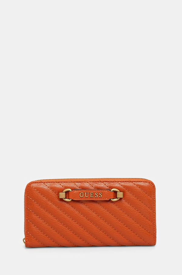 Guess Novčanik Guess SELA za žene, boja: narančasta, SWQB94 95146
