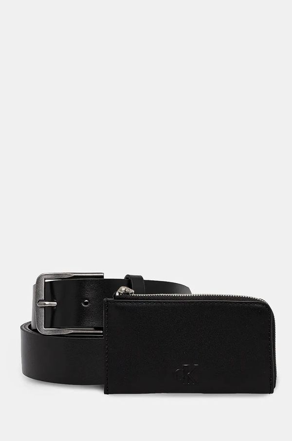 Calvin Klein Jeans Novčanik i kožni remen Calvin Klein Jeans boja: crna, K50K512099