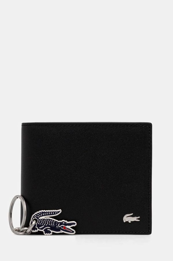Lacoste Novčanik + privjesak Lacoste za muškarce, boja: crna, NH4861FG