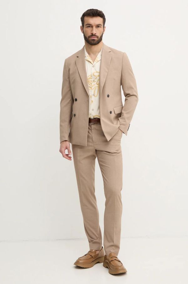 Lindbergh Odijelo Lindbergh za muškarce, boja: bež, bez uzorka, 30-61040DB