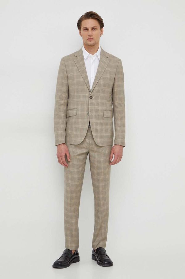 Lindbergh Odijelo Lindbergh za muškarce, boja: bež, s uzorkom