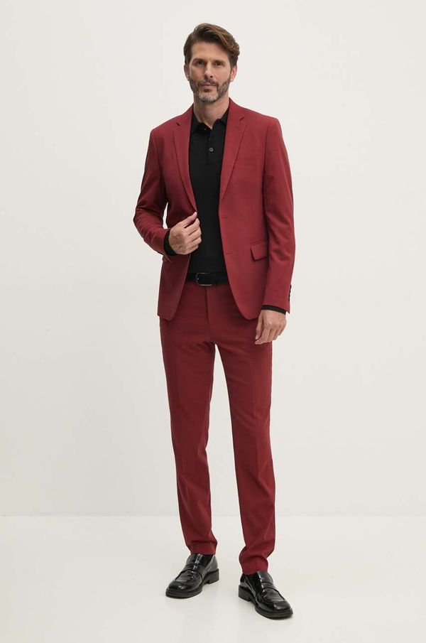 Lindbergh Odijelo Lindbergh za muškarce, boja: crvena, bez uzorka, 30-61040