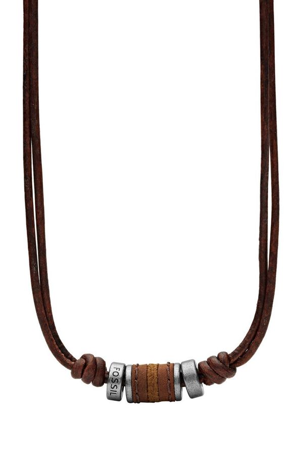 Fossil Ogrlica Fossil za muškarce, boja: smeđa