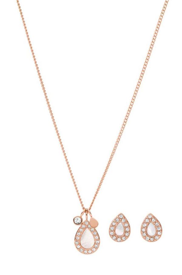 Fossil Ogrlica i naušnice Fossil