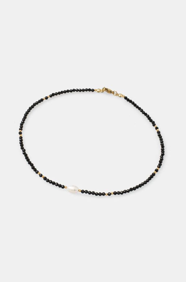 Answear Lab Ogrlica s kultiviranim biserom i turmalinom, ručni rad Answear Lab