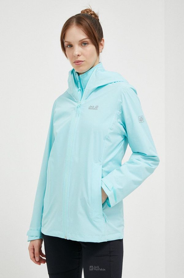 Jack Wolfskin Outdoor jakna Jack Wolfskin Pack & Go Shell boja: tirkizna
