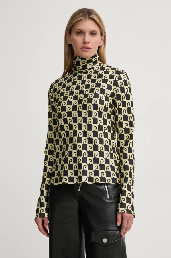 Nanushka Pamučna bluza Nanushka MIKELA boja: crna, s uzorkom, NW24FWTP40600