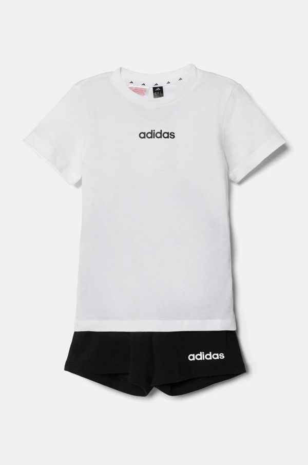 adidas Pamučna dječja trenirka adidas boja: bijela, JE1405