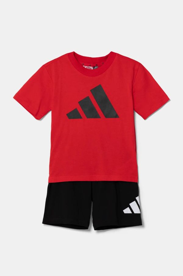 adidas Pamučna dječja trenirka adidas boja: crvena, JC9723