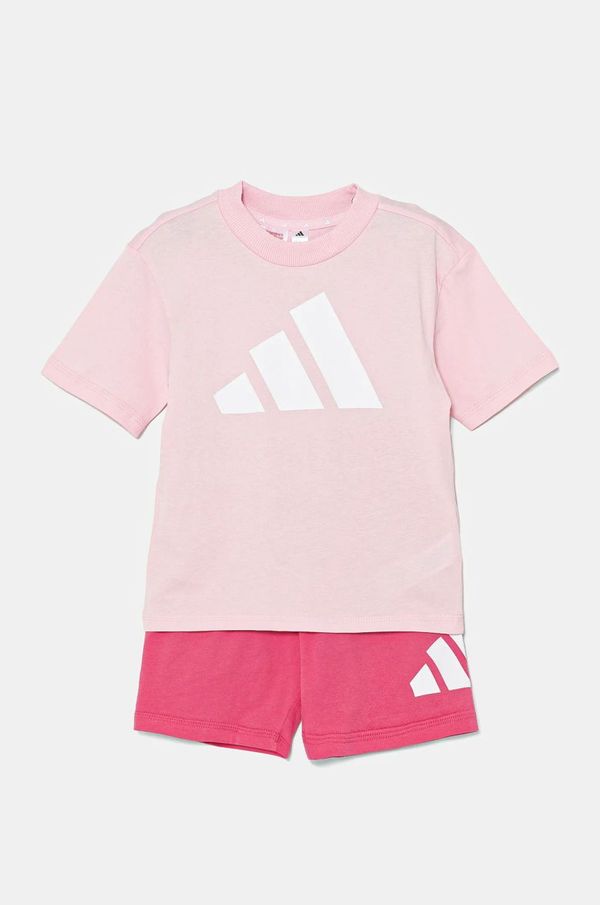 adidas Pamučna dječja trenirka adidas boja: ljubičasta, JE1378