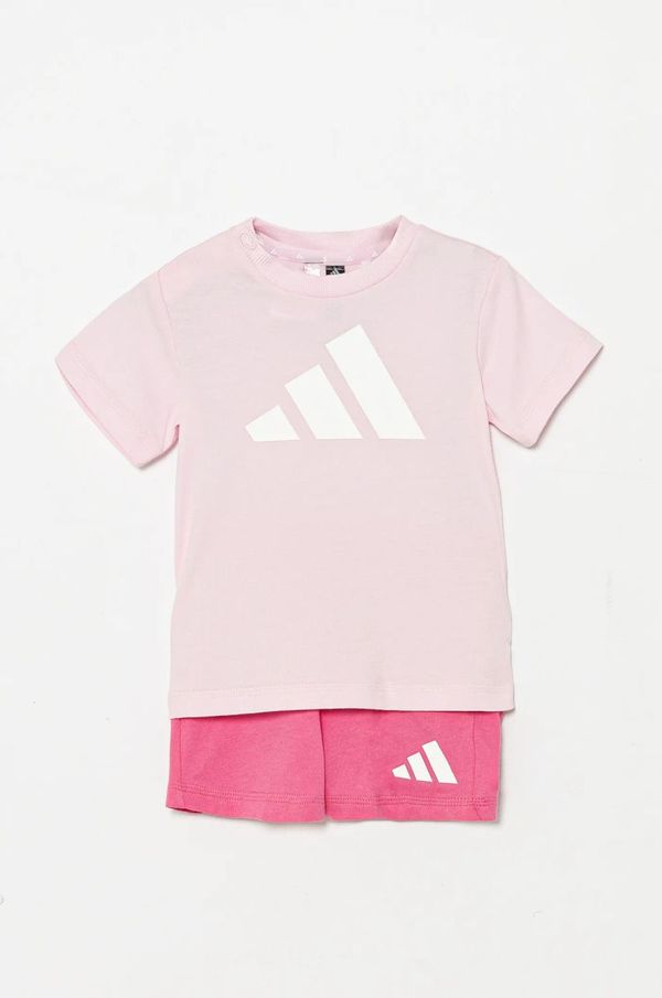 adidas Pamučna dječja trenirka adidas boja: ružičasta, JC9639