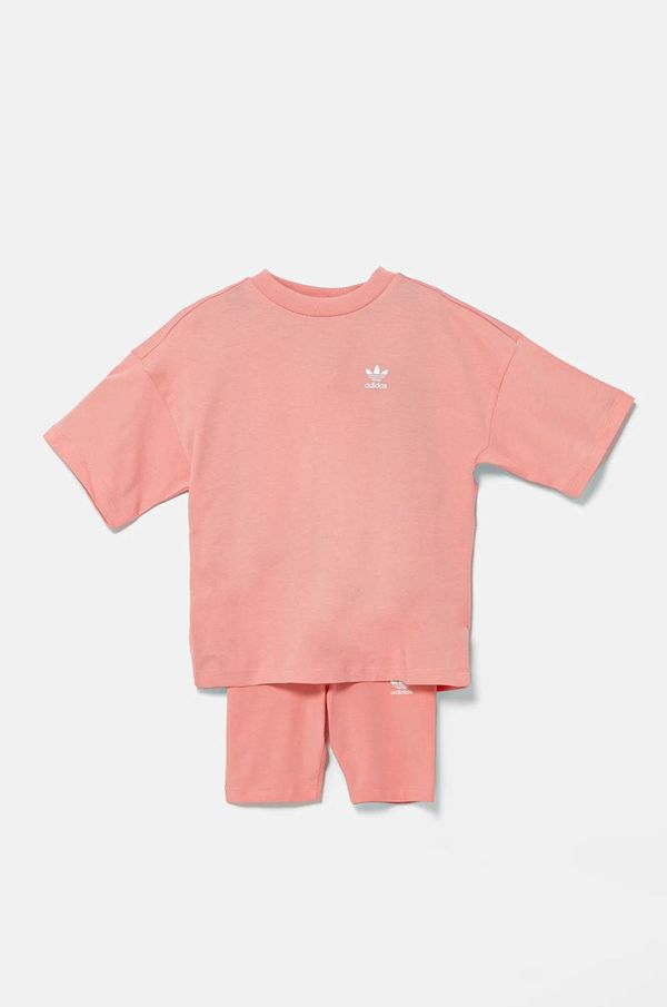 adidas Originals Pamučna dječja trenirka adidas Originals boja: ružičasta, JD1994