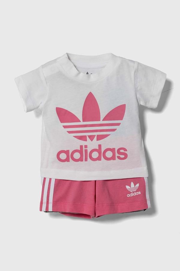 adidas Originals Pamučna dječja trenirka adidas Originals boja: ružičasta