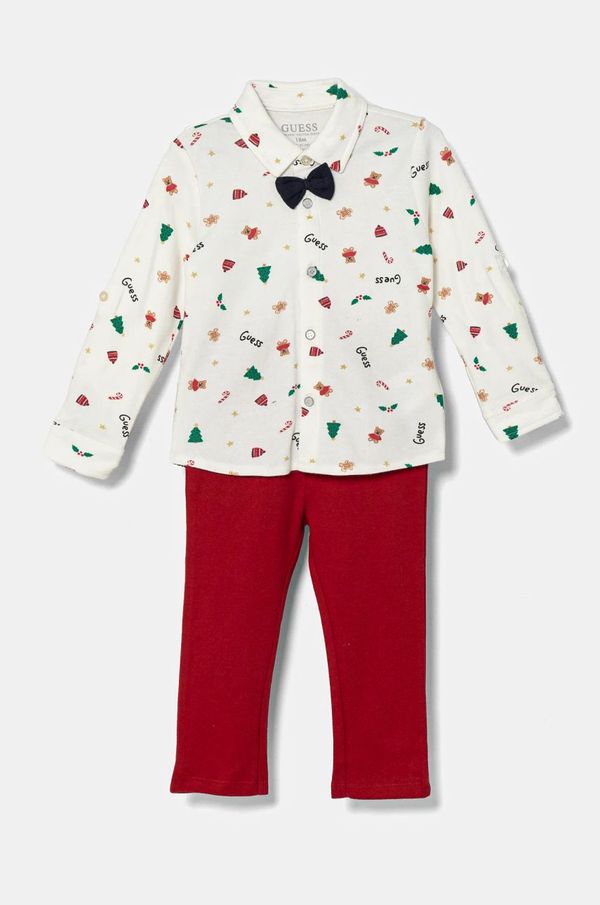 Guess Pamučna dječja trenirka Guess boja: crvena, I4BG06 KBEG0